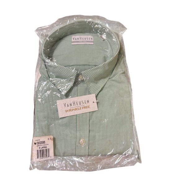 Van Heusen For Her Green Chicory Dress Shirt 13V02 26365 Size XL NWT - Picture 1 of 4